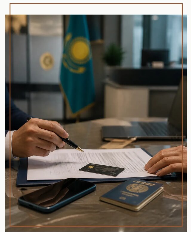 Открытие счета и банковской карты в Казахстане в Карабулаке